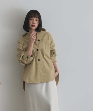 AE1279 ダブルポケットシャツジャケット beige
