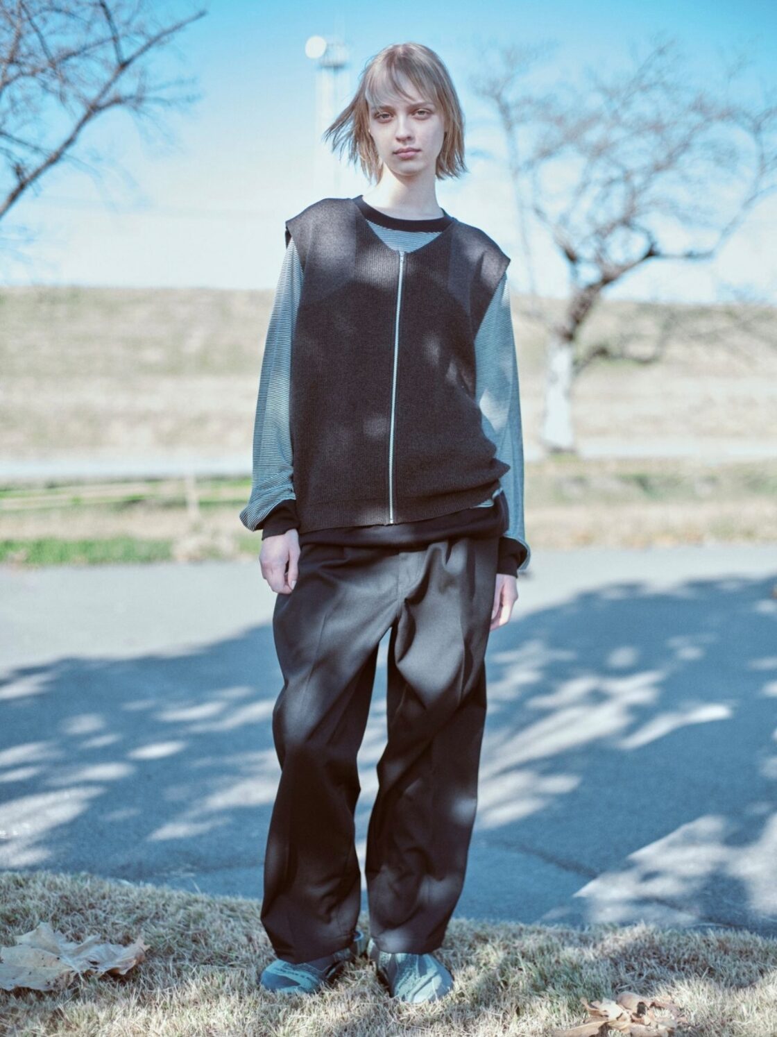 CABARET POVAL / LIGHT WOOL GABADINE TROUSERS - BLACK | Pay ID