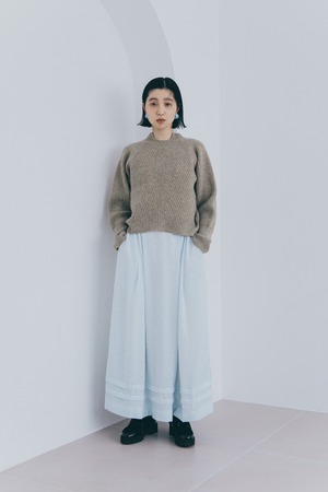 【受注 前金30%】YUKI SHIMANE Wholegarment Half-Milano Rib Sweater - JUPITER・CHARCOA・MIST