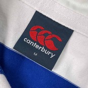 canterbury カンタベリー ボーダー 半袖 ラガーシャツ ポロシャツ M/ブルー×ホワイト メンズ