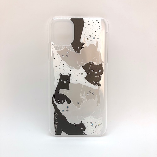 【iPhone11 専用】アクリルケース CATS MONOTONE