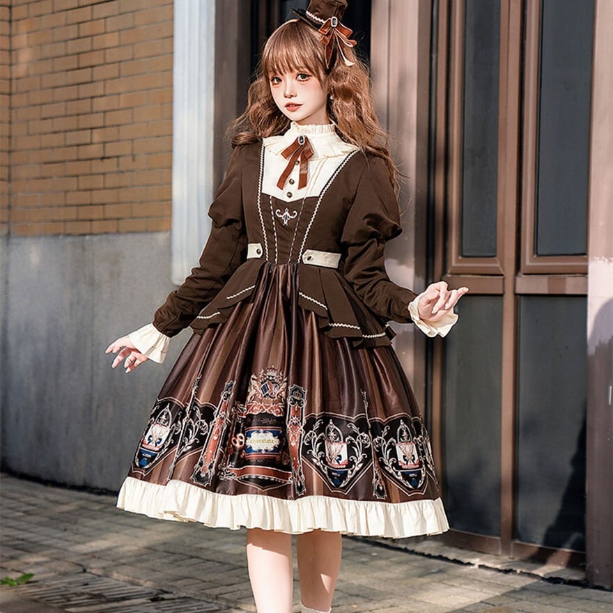 ゴスロリ ワンピース チョコレート学院×クラシカル 双子コーデ｜WithU