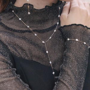 あこやケシパールK18WGネックレス【WEB限定】A55744/B55745