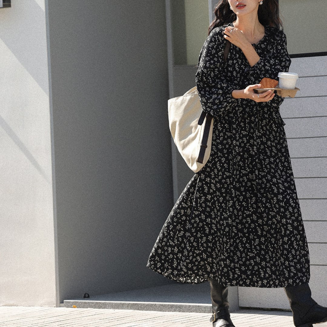 floral tiered long dress