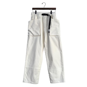 SWITCHING PATTERN CORDUROY PANTS -OFF-WHITE-