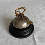 呼び鈴　卓上ベル　カウンターベル　木製の台 　ロープ　19otf12-4