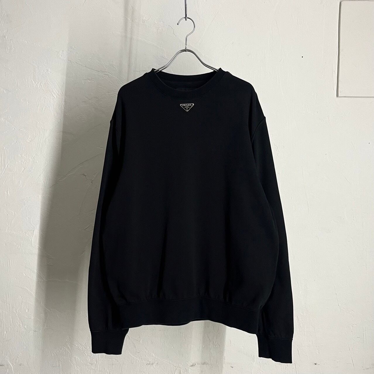 23AW PRADA Triangle Logo Plate Oversized Sweat ITALY製