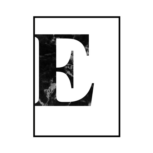 "E" 黒大理石 - Black marble - ALPHAシリーズ [SD-000506] B4サイズ フレームセット