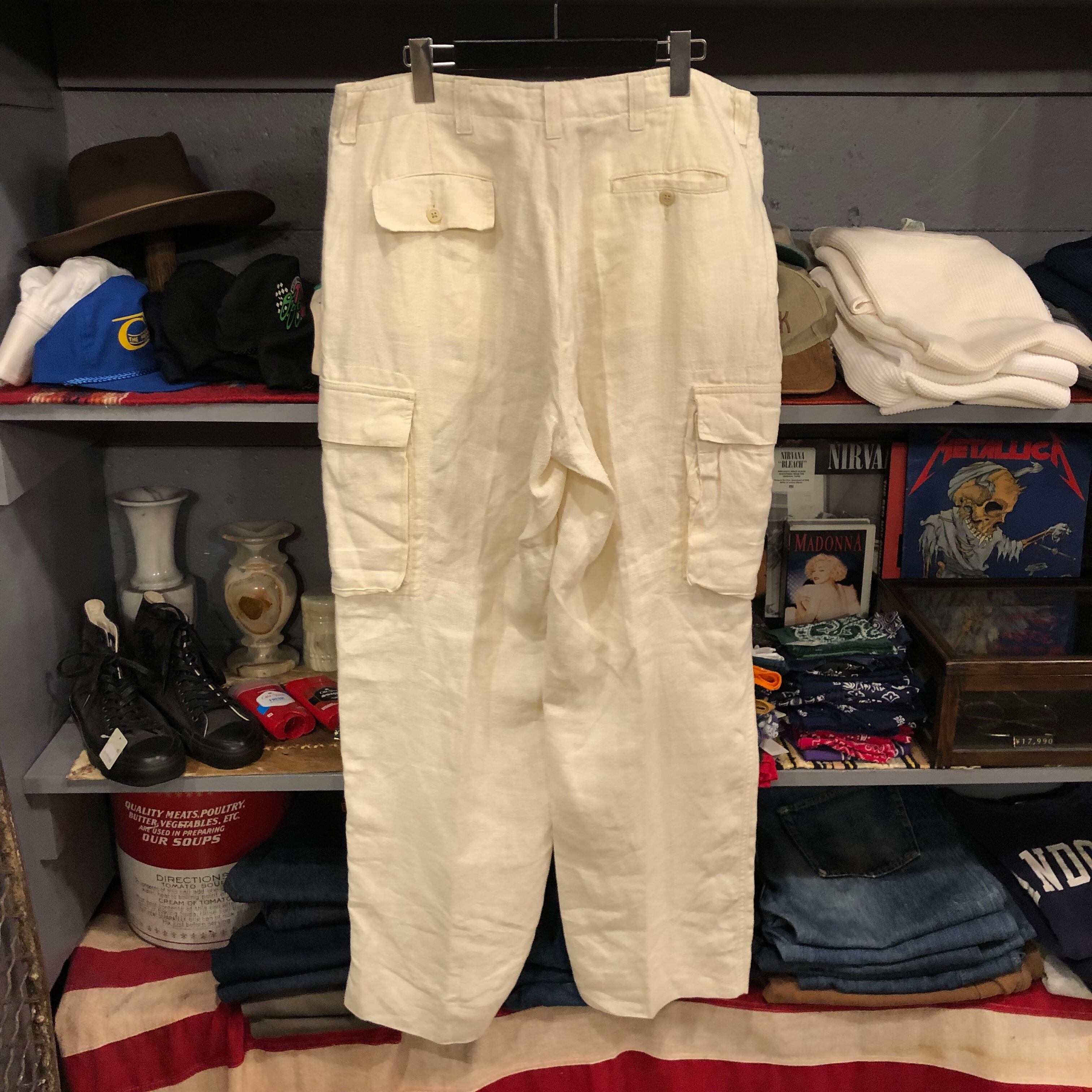 パンツ 90s RalphLauren linen cargopants 90s Polo by Ralph Lauren Linen Cargo Pants | VOSTOK