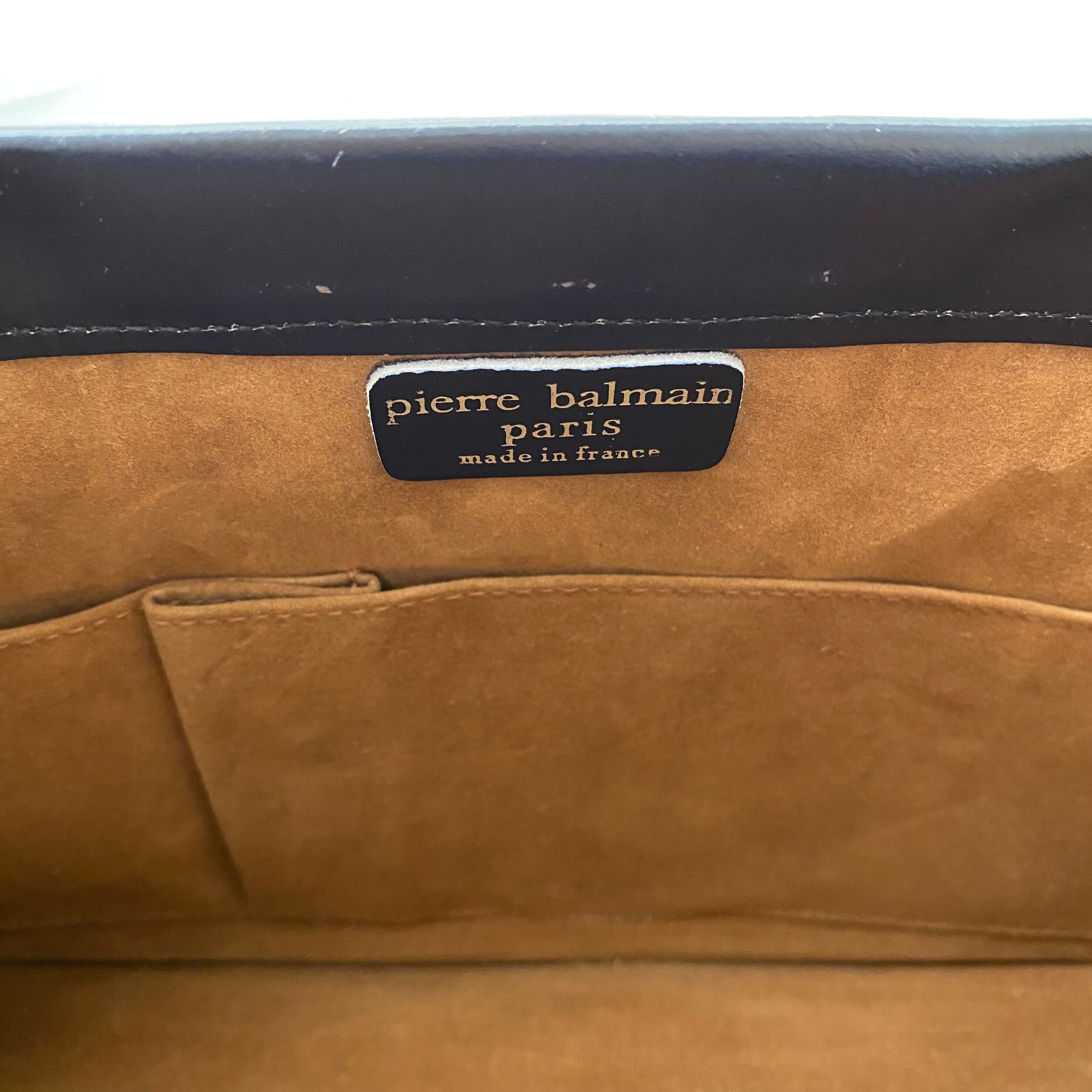 Used retro pierre balmain leather clutch bag レトロ ユーズド
