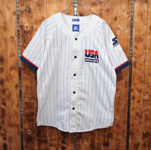 starter NBA ドリームチーム シャツ L/スターター ストライプ ベースボールシャツ