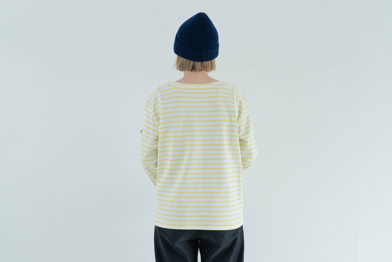 NAPRON BASQUE SHIRTS-WHITE×YELLOW-/ナプロン/トップス/ボーダー