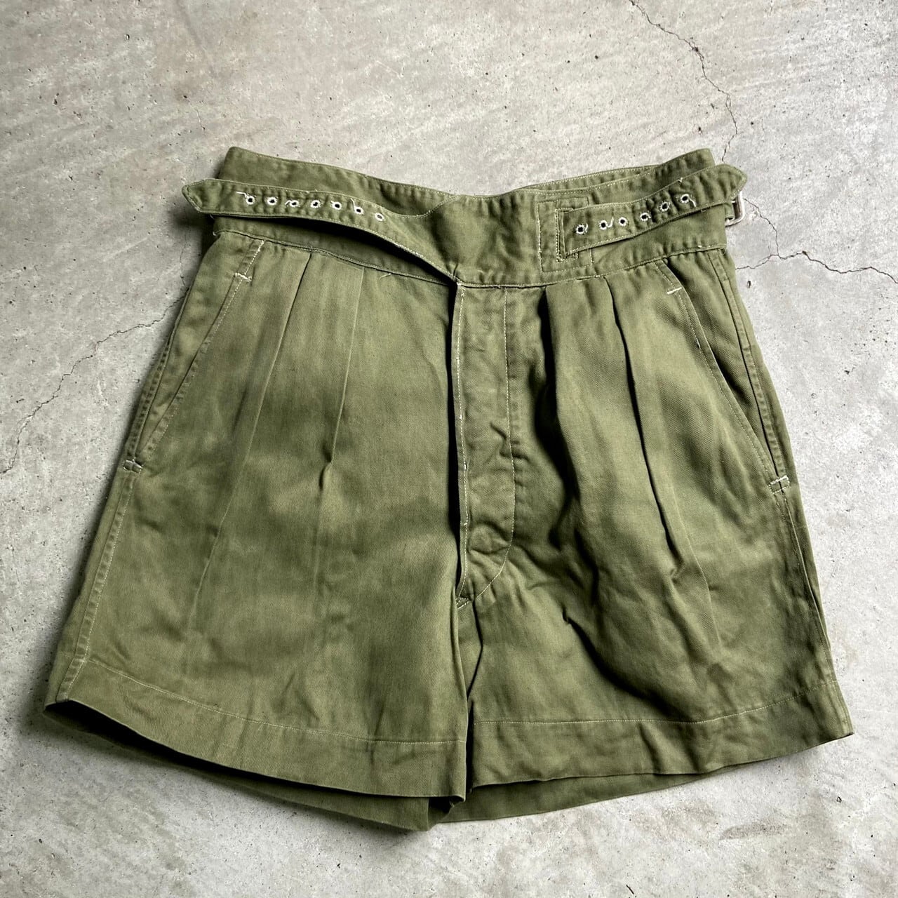 50年代 イギリス軍 コットンドリル グルカショーツ メンズW31 古着 50s 