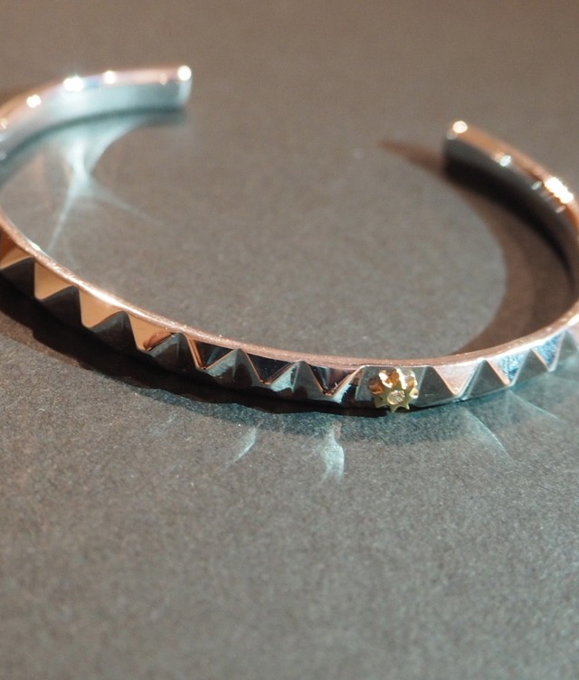 Platinum Studs Bangle-Gold Sun-