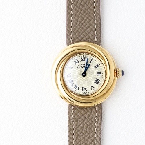 カルティエ マスト トリニティ ラウンド ゴールド アイボリー文字盤