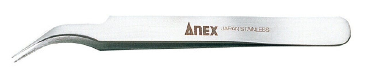 【ANEX】 高精度ステンレスピンセット先細鷲型115