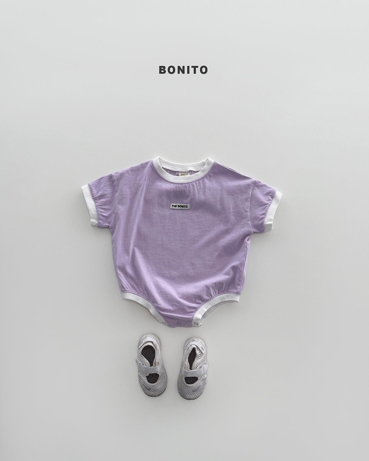 [BONITO] Loose Color Block Bodysuit / [보니토] 루즈배색슈트