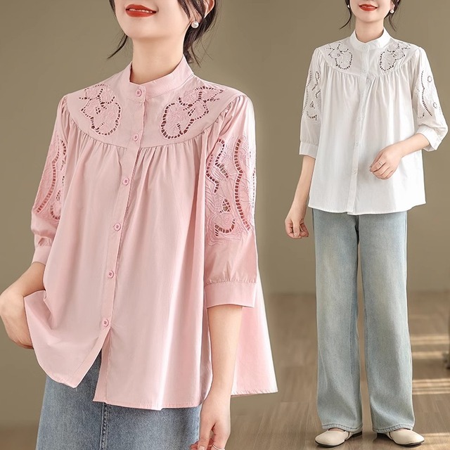 レディース トップス カットソー プルオーバー 普通丈 7分袖 ランタンスリーブ ハイネック 襟なし ストレート 刺繍 ボタン 薄手 コットン かわいい 大人可愛い きれいめ シンプル カジュアル 上品 おしゃれ 無地 春 夏 秋 冬 オールシーズン マタニティ ママ 10代 20代 30代 40代 通勤 通学 デート お出かけ 女子会 休日 ショッピング 韓国 体型カバー 普段使い トレンド 流行 インスタ映え 定番 M L XL 2XL ゆる ホワイト ブラック ピンク ブルー レッド ネイビー