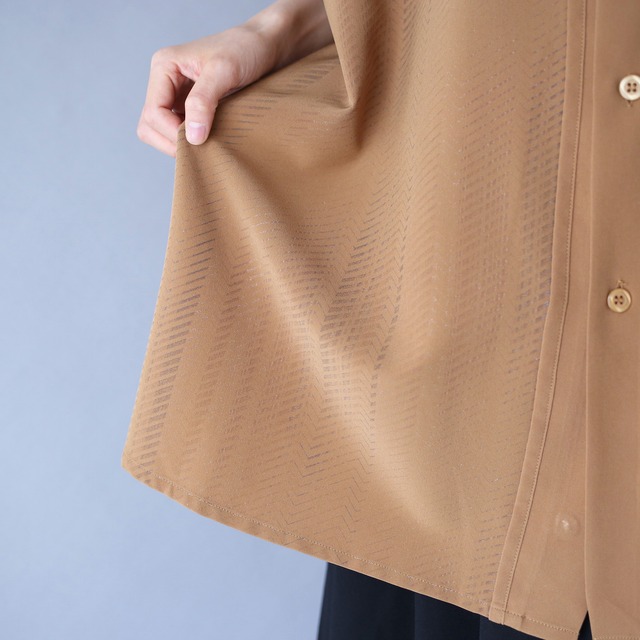 XXXXL over silhouette switching design h/s shirt