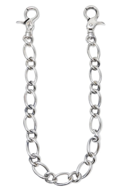 BOFP-296/フィガロ・ウォレットチェーン・Wクリップ SilverJewelry BOFP-296/フィガロ・ウォレットチェーン・Wクリップ SilverJewelry
