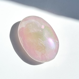 エンジェルオーラローズクォーツ パーム01✧ Angel Aura Rose Quartz ✧天然石・鉱物・パワーストーン・インテリア