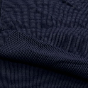 ★NY545◆1.2m◆綿100%ワッフルニット生地◆ネイビー