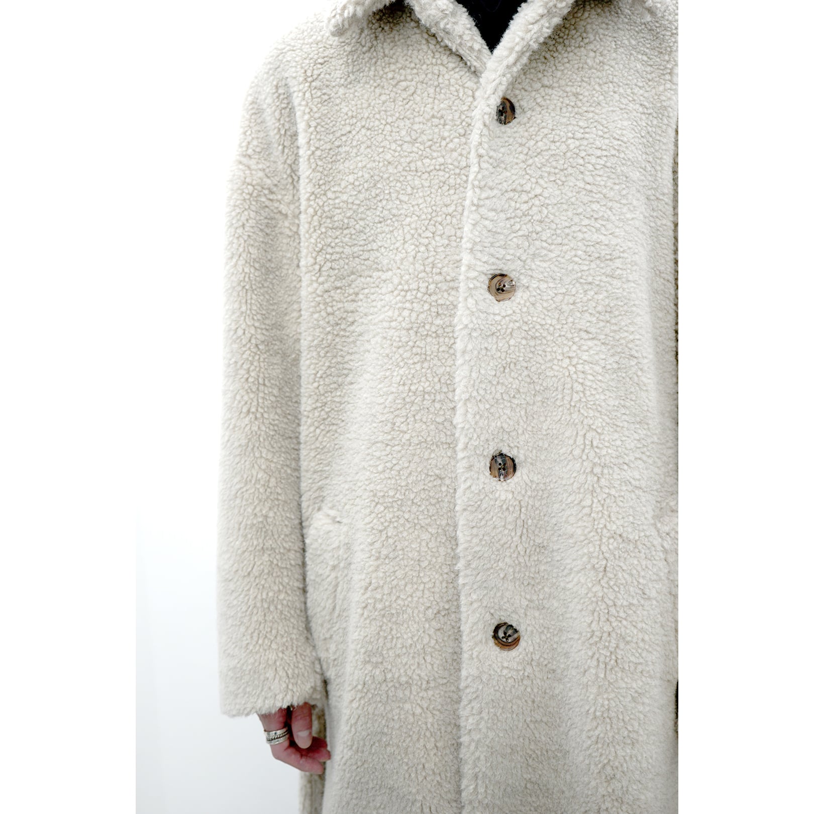 Blanc YM] (ブランワイエム) BL-21A-WPBC Wool Pile Balmacaan coat ...