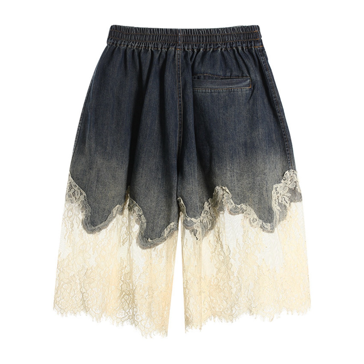 【Set-up】 Lace Denim Set-up / レース デニム セットアップ （キャミソール ＆ ショートパンツ）