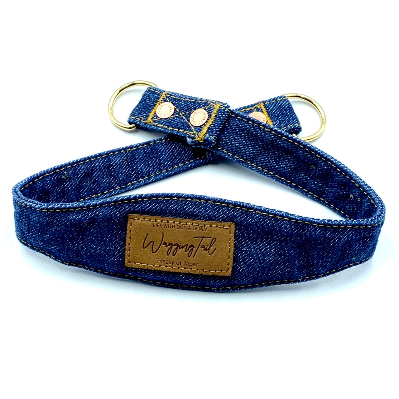 Denim Lead Handle　　　　　　　　　　　　　　　　　　　　　ペットグッズ　リード　リーシュ　ペット用品　首輪　チョーク　デニム雑貨