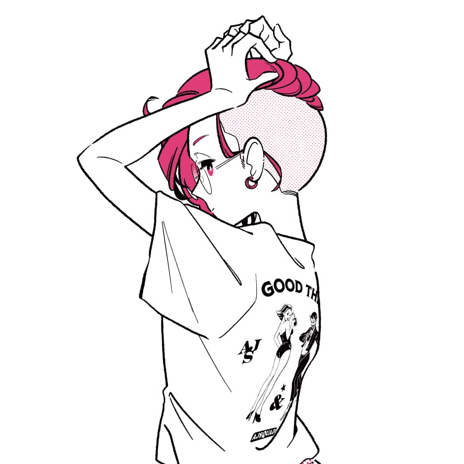 グラフィック Tシャツ ホワイト aj squad / T00005-wh