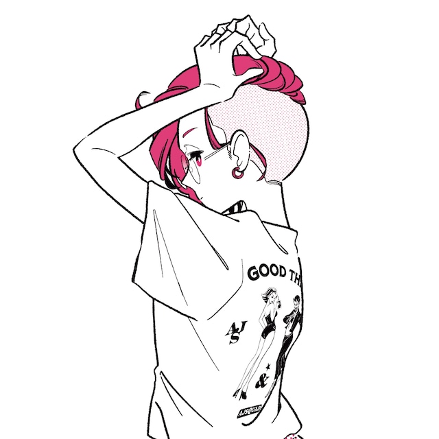 グラフィック Tシャツ ホワイト aj squad / T00005-wh