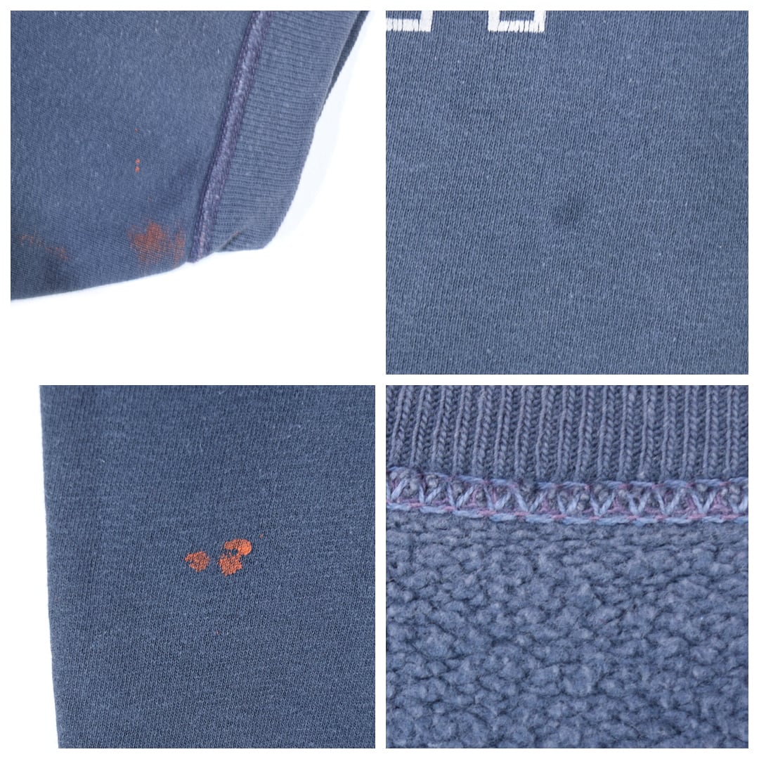 60s ミシガン州立大学 ヴィンテージ半袖スウェット ナス紺 フェード