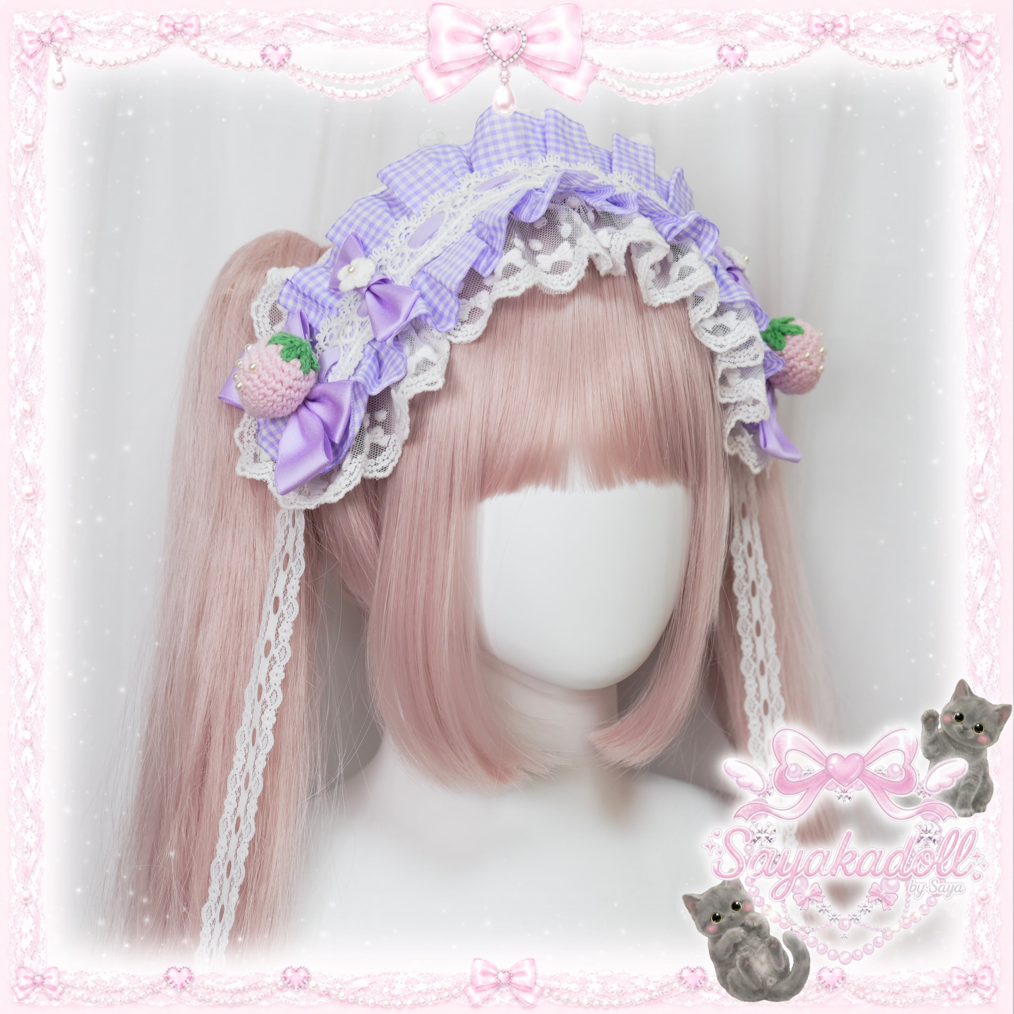 ♡ Gothic princess レザー調リボンベルトヘッドドレス