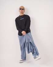 【#Re:room】FLOWER ICON WASHED SWEAT PANTS［REP312］