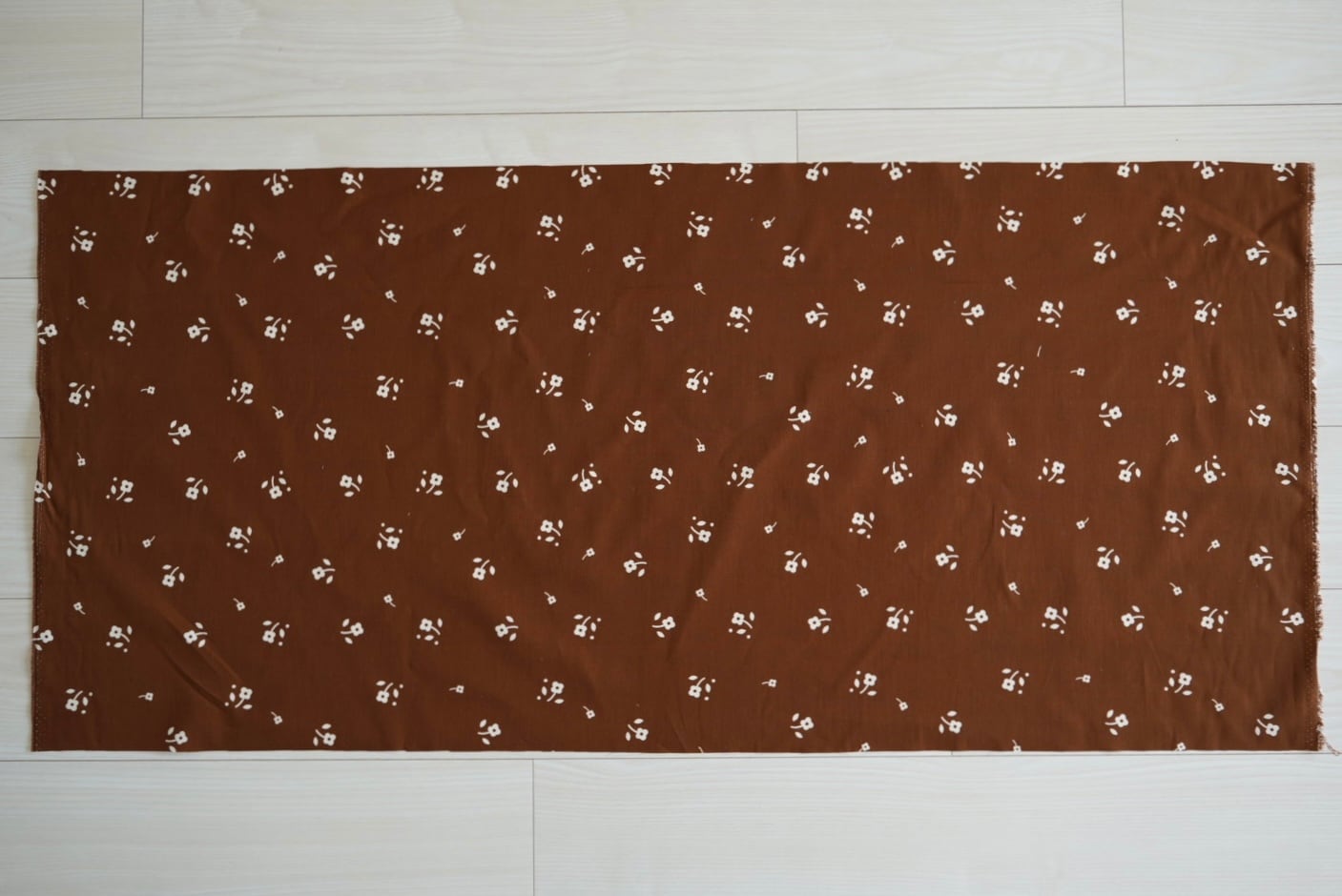 オリジナル生地【ohana】ブラウン 110cm×50cm | kurashiiro