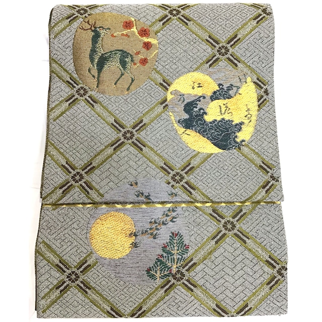 袋帯・正絹・グレー系地・No.200701-2009・梱包サイズ60