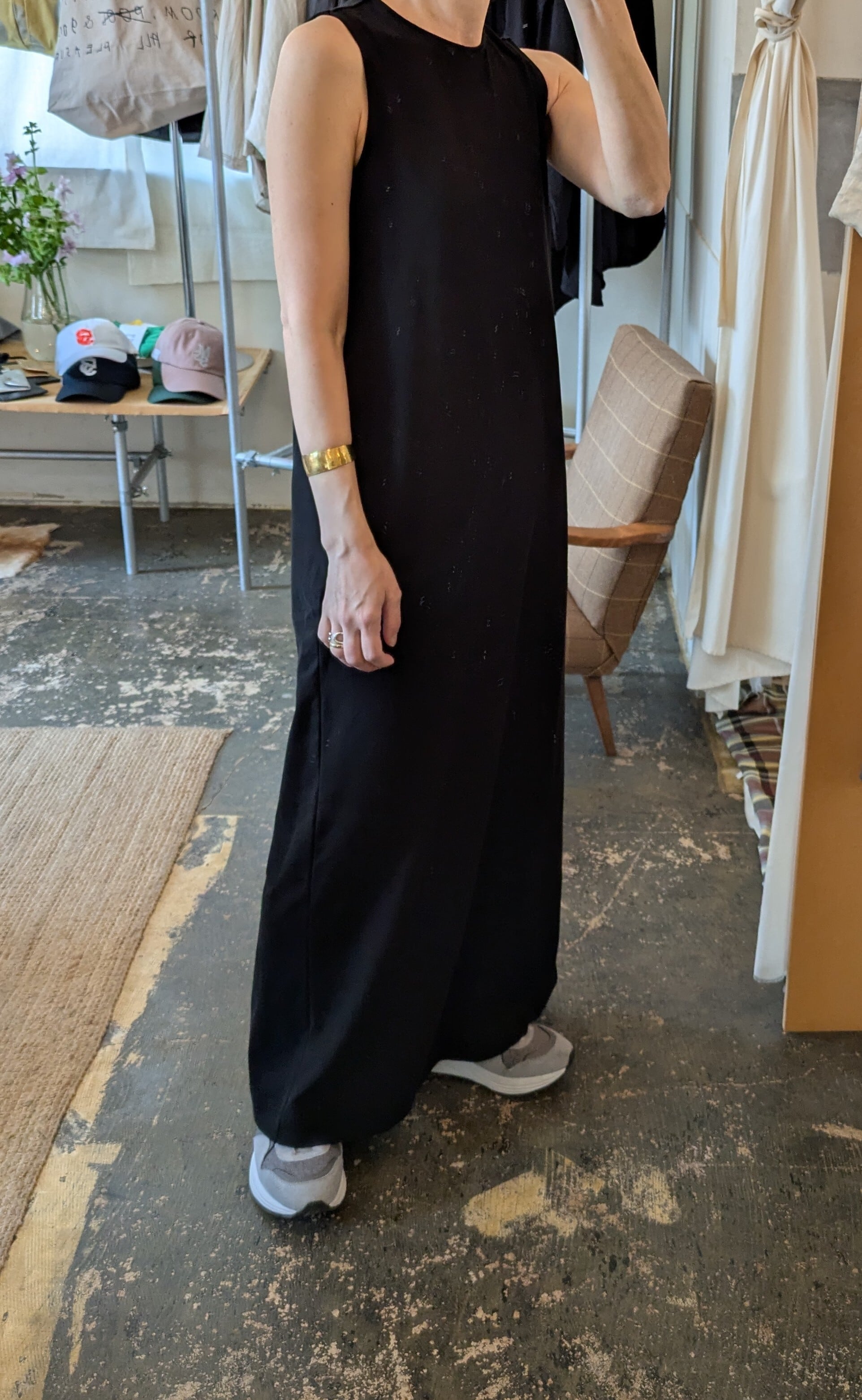 ②サイズ[ OLTA DESINGS ] オルタデザインズ /   Sleeneless long dress  / BLACK