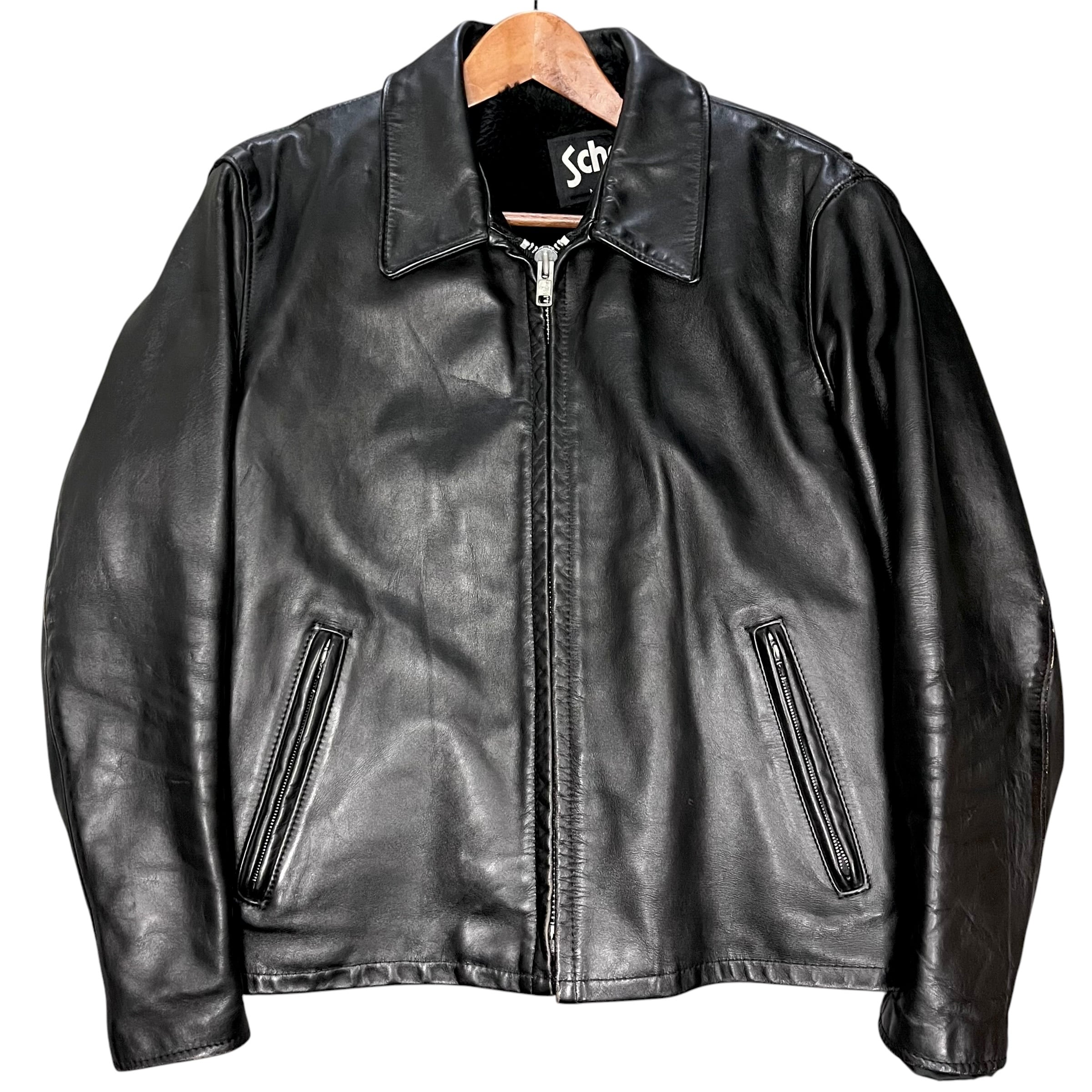 70s】Vintage leather jacket 70s YKK zipper | PAY ID