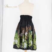 フラダンス 衣装 パウスカート ブラック系 MMJ 日本製 ティアレ柄 ハワイアンプリント柄 アロハ フラ ダンス レッスン 練習 シングル スカート かわいい おしゃれ 上品 大人っぽい ホワイト系 ブラウン系 グリーン系 黒 白 茶 緑 黄緑 アロハシャツ フラダンス用衣装 春夏用 レディース カジュアルスタイル 植物柄 ハワイアンスタイル おしゃれカジュアル