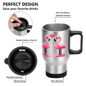 Stainless Steel Travel Coffee Mug (14 oz) Heart 4344