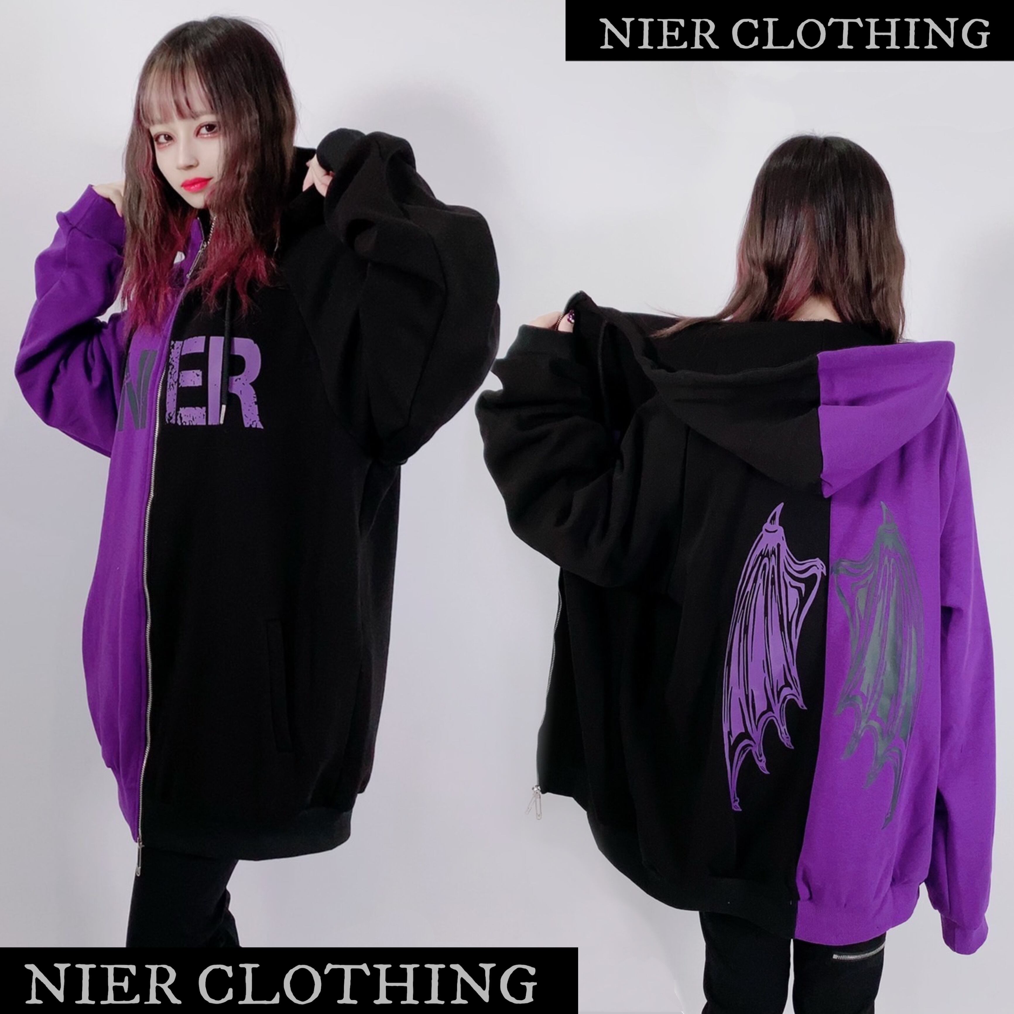 防寒裏起毛TWO-TONE DOUBLE ZIP PARKA【DEVIL WING】 | NIER CLOTHING powered by BASE