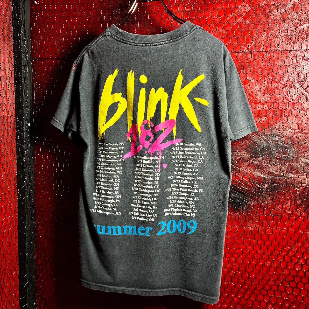 00sメキシコ製ALSTYLE blink-182 summer2009 tour tee バンドTシャツ ブリンク