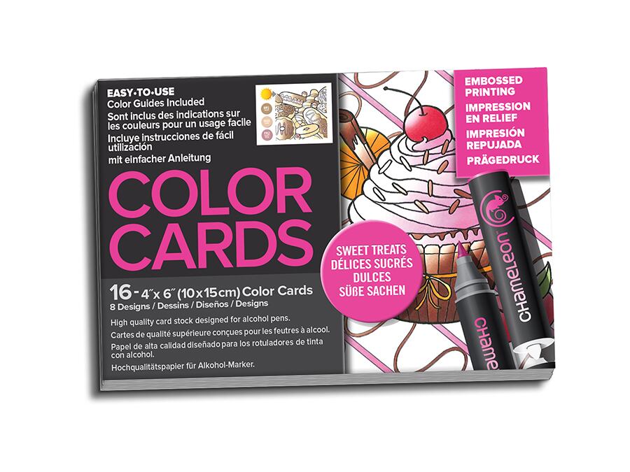 Chameleon Pen Sweet Treats Embossed Color Cards (カメレオンペン　スイーツ　エンボスカラーカード)