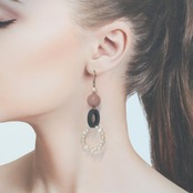 パール＆ピンクデザイン ピアス mm1006