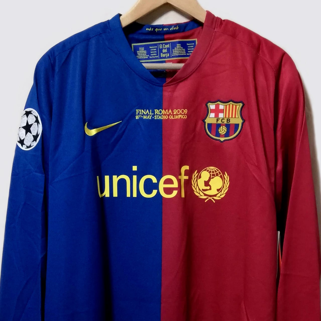 訳あり]バルセロナ 2008-09 Nike ホーム長袖 CL決勝仕様 ユニフォーム