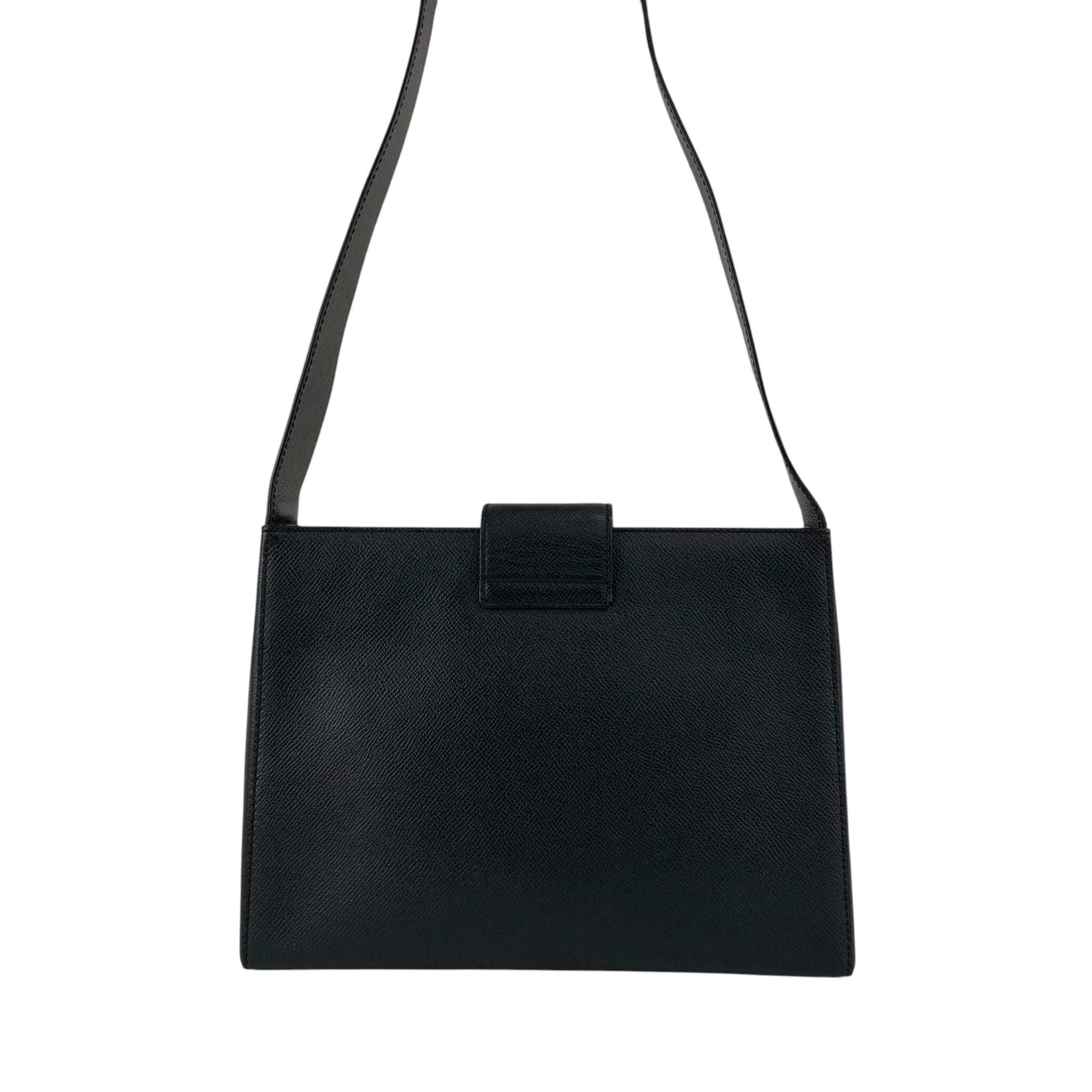 CELINE セリーヌ ショルダーバッグ ブラック ターンロック レザー
