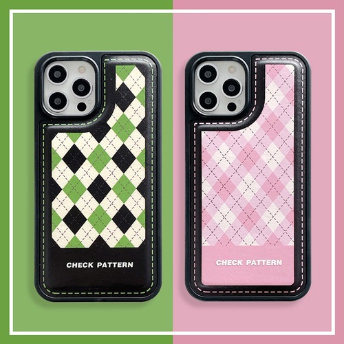 ひし形 iPhone13 Pro Max/12 Pro/11/XSケース 新作 かわいい 韓国芸能人 人気スマホケース 二色【送料無料】