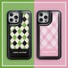 ひし形 iPhone13 Pro Max/12 Pro/11/XSケース 新作 かわいい 韓国芸能人 人気スマホケース 二色【送料無料】