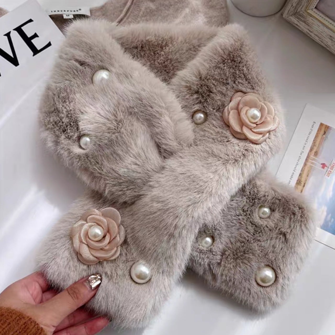 フラワーパール ファーマフラー