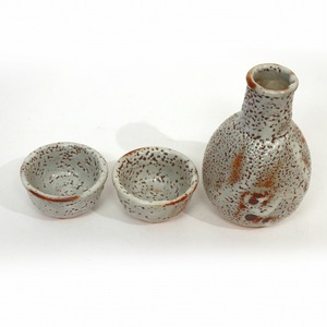 志野焼・仙山窯・酒器セット・共箱・No.190523-68・梱包サイズ60